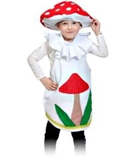 детский костюм мухомора с аппликацией