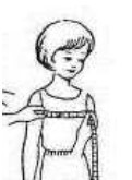 Рисунок девочки с измерительной лентой
